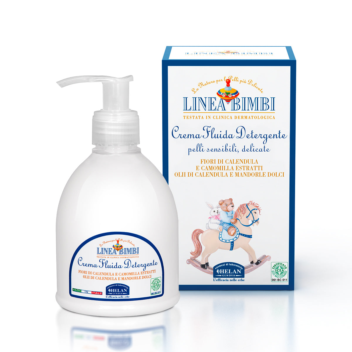 Crema fluida detergente Linea bimbi Helan